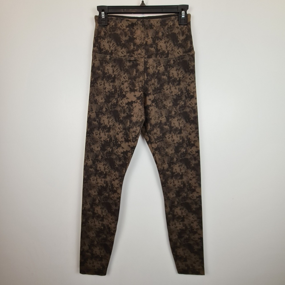 Lysse Olive Tie Dye High‎ Waist Smoothing Leggings NWT Size S Pull on Skinny